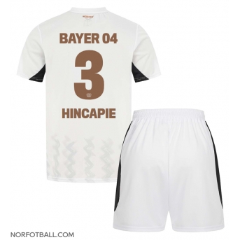 Billige Fotballdrakt Bayer Leverkusen Piero Hincapie #3 Replika Bortedraktsett Barn 2024-25 Kortermet (med bukser)